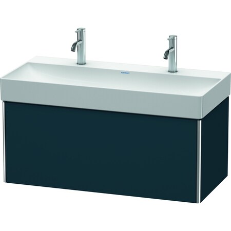 Xsquare Wall-Mounted Vanity Unit Night Blue Satin Matt